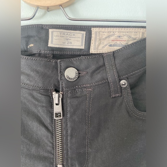 All Saints Track Low Rise Zip Skinny Fit Jeans Size 26 - Picture 3 of 6